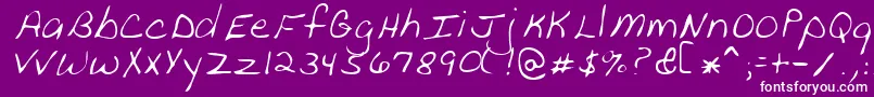 PeanutRegular Font – White Fonts on Purple Background