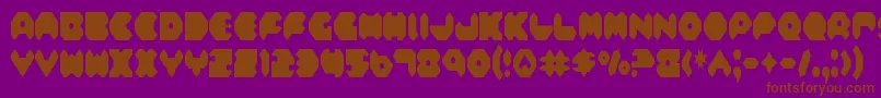 FeldercarbCondensed Font – Brown Fonts on Purple Background