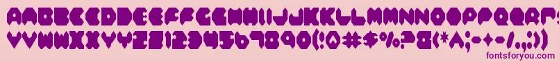FeldercarbCondensed Font – Purple Fonts on Pink Background