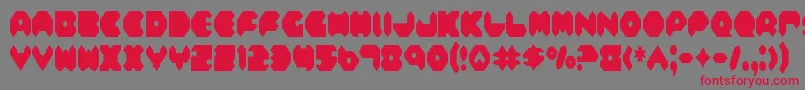 fuente FeldercarbCondensed – Fuentes Rojas Sobre Fondo Gris