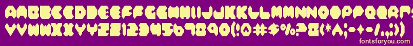 FeldercarbCondensed Font – Yellow Fonts on Purple Background