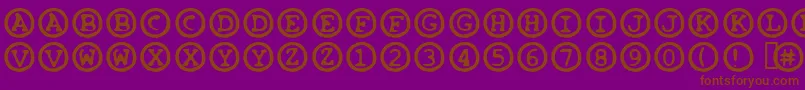 OleeosFartzake Font – Brown Fonts on Purple Background