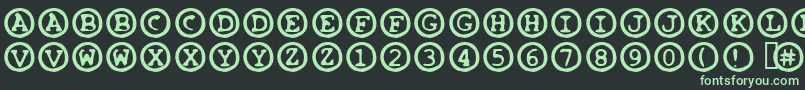 OleeosFartzake-fontti – vihreät fontit mustalla taustalla