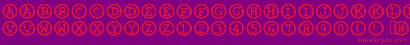 OleeosFartzake Font – Red Fonts on Purple Background