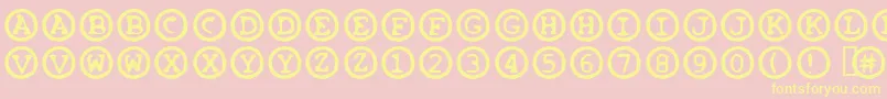 OleeosFartzake Font – Yellow Fonts on Pink Background