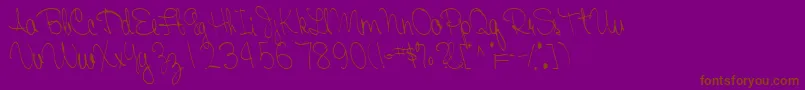 Fairtrade53RegularTtcon Font – Brown Fonts on Purple Background