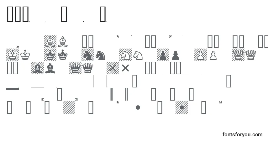 Czcionka ChessCases – alfabet, cyfry, specjalne znaki