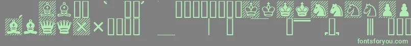 ChessCases Font – Green Fonts on Gray Background