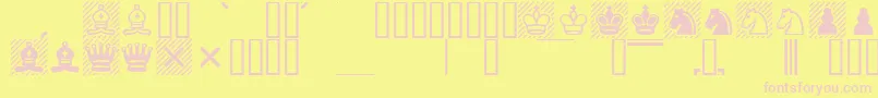 ChessCases Font – Pink Fonts on Yellow Background