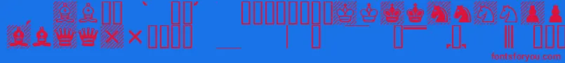 ChessCases Font – Red Fonts on Blue Background