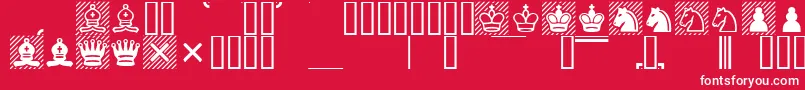 ChessCases Font – White Fonts on Red Background