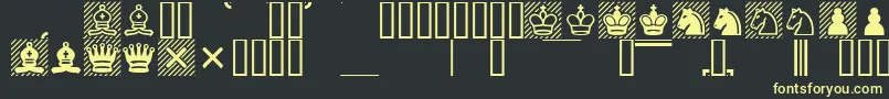 ChessCases Font – Yellow Fonts on Black Background