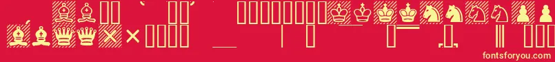 ChessCases Font – Yellow Fonts on Red Background