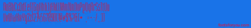 フォントLinotypeLichtwerk – 赤い文字の青い背景