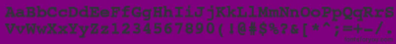 フォントNtcouriervkBoldoblique – 紫の背景に黒い文字