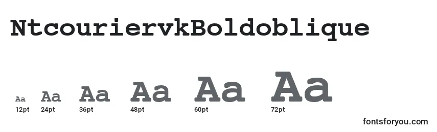Размеры шрифта NtcouriervkBoldoblique