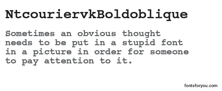 Review of the NtcouriervkBoldoblique Font
