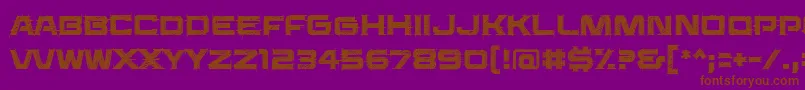Saucerbb Font – Brown Fonts on Purple Background