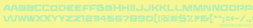 Saucerbb-fontti – vihreät fontit keltaisella taustalla