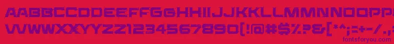 Saucerbb Font – Purple Fonts on Red Background