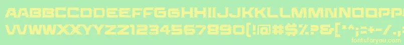 Saucerbb Font – Yellow Fonts on Green Background