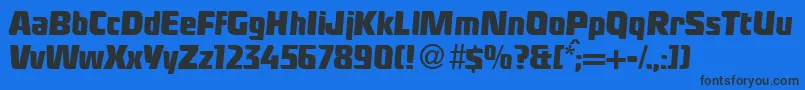 More about LadykillerRegularDb Font LadykillerRegularDb Font – Black Fonts on Blue Background