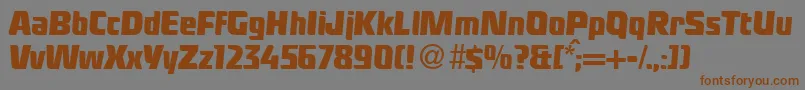 fuente LadykillerRegularDb – Fuentes Marrones Sobre Fondo Gris