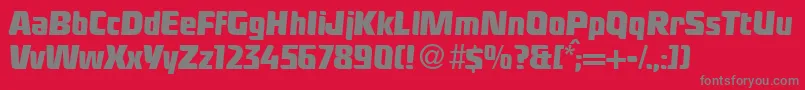 LadykillerRegularDb Font – Gray Fonts on Red Background