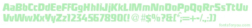 Czcionka LadykillerRegularDb – zielone czcionki