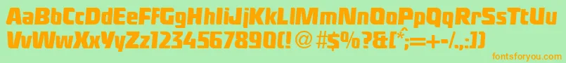 LadykillerRegularDb Font – Orange Fonts on Green Background
