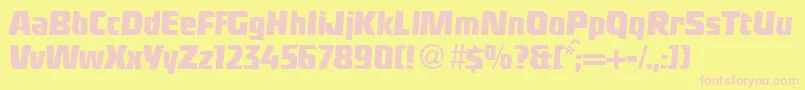 LadykillerRegularDb Font – Pink Fonts on Yellow Background