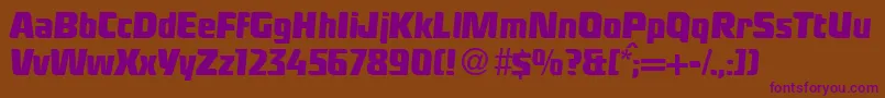 LadykillerRegularDb Font – Purple Fonts on Brown Background