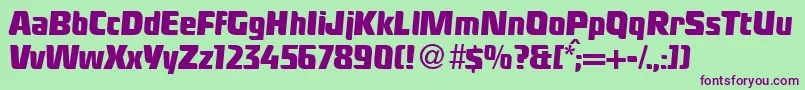 LadykillerRegularDb Font – Purple Fonts on Green Background