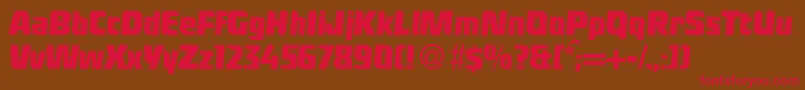 LadykillerRegularDb Font – Red Fonts on Brown Background