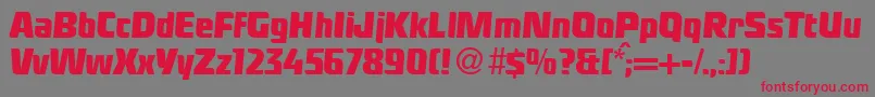 LadykillerRegularDb Font – Red Fonts on Gray Background