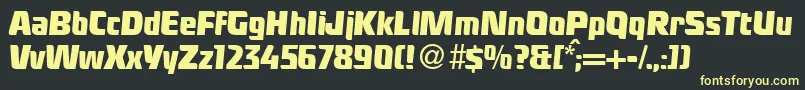 More about LadykillerRegularDb Font LadykillerRegularDb Font – Yellow Fonts on Black Background
