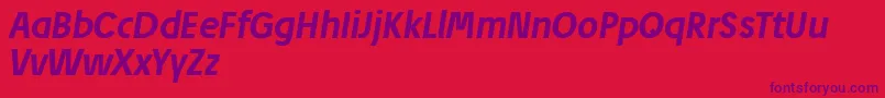 JosefReducedBolditalic Font – Purple Fonts on Red Background