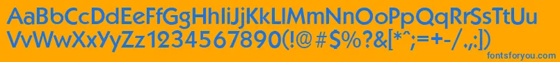 KoblenzserialMediumRegular Font – Blue Fonts on Orange Background