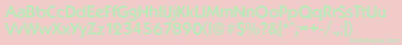 KoblenzserialMediumRegular Font – Green Fonts on Pink Background