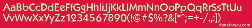 KoblenzserialMediumRegular Font – Green Fonts on Red Background