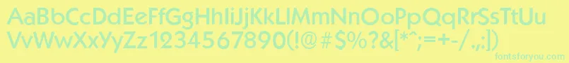 KoblenzserialMediumRegular Font – Green Fonts on Yellow Background