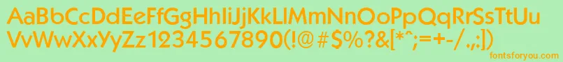 KoblenzserialMediumRegular Font – Orange Fonts on Green Background