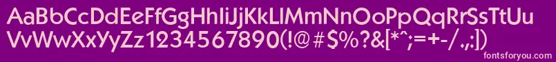 KoblenzserialMediumRegular Font – Pink Fonts on Purple Background