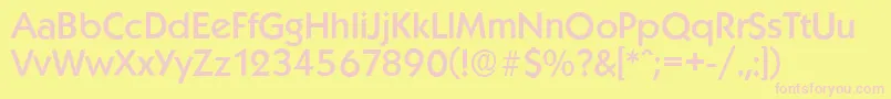KoblenzserialMediumRegular Font – Pink Fonts on Yellow Background