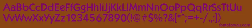 KoblenzserialMediumRegular Font – Purple Fonts on Brown Background