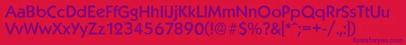 KoblenzserialMediumRegular Font – Purple Fonts on Red Background