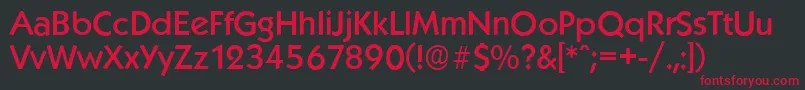 KoblenzserialMediumRegular Font – Red Fonts on Black Background
