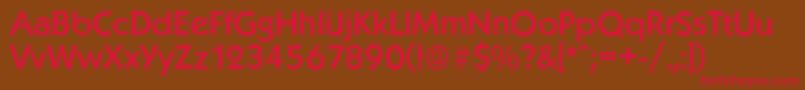 KoblenzserialMediumRegular Font – Red Fonts on Brown Background