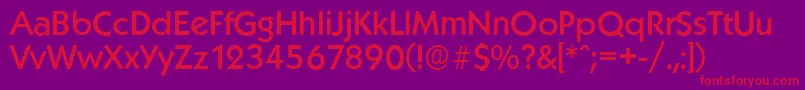 KoblenzserialMediumRegular Font – Red Fonts on Purple Background