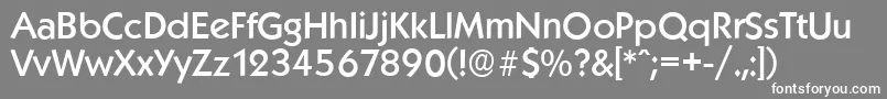 KoblenzserialMediumRegular Font – White Fonts on Gray Background